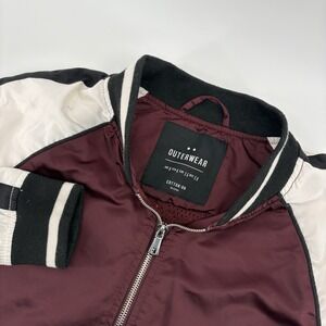Cotton On Jacket‎ Womens 4 Maroon White Varsity Bomber Japan Tiger
